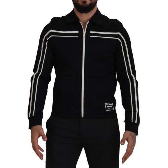 Dolce & Gabbana Black White Jumper Cardigan Polo Sweater main image 1